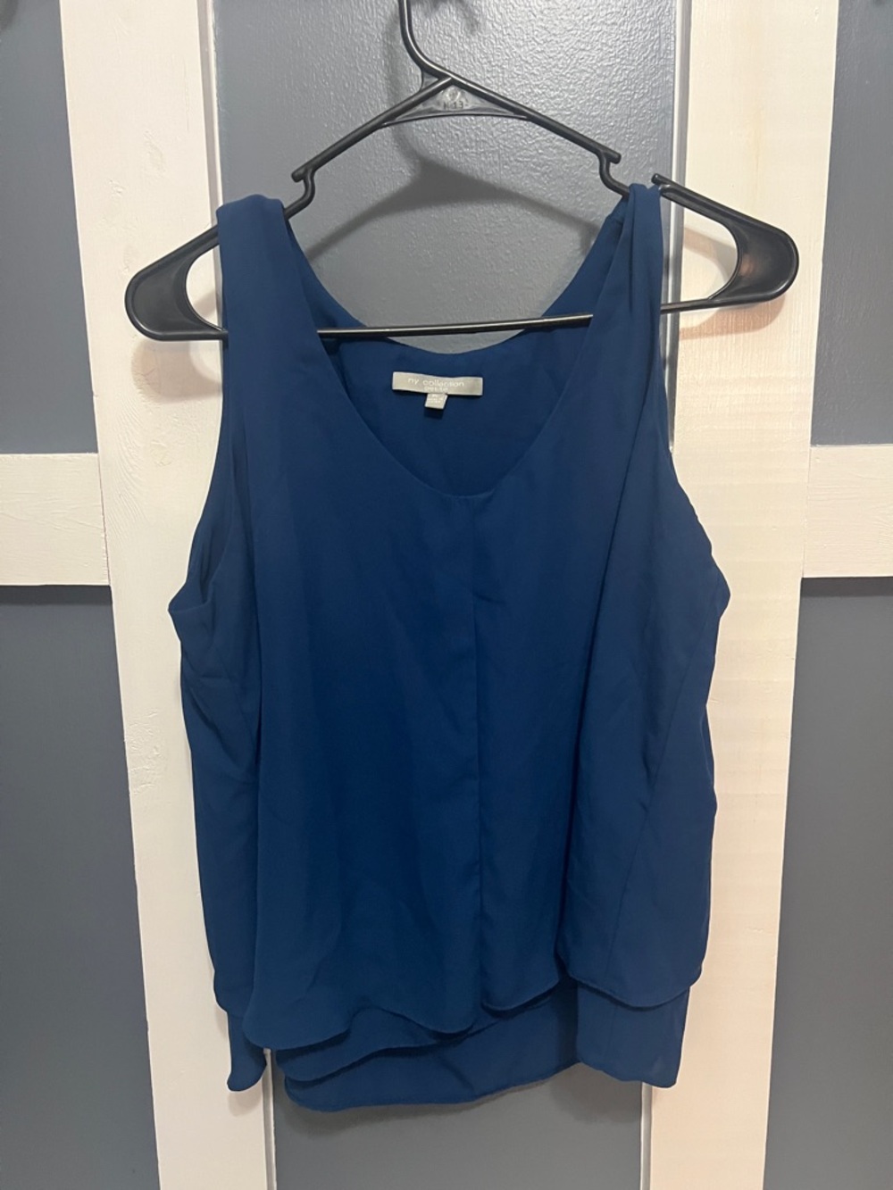 NY Deep Navy Layered Camisole Tank